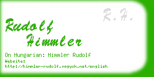 rudolf himmler business card